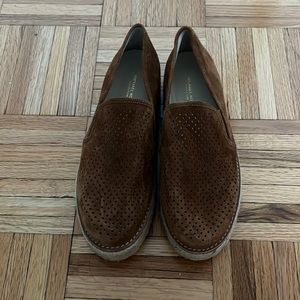 Michael Kors Collection Perforated Suede Jute Platform